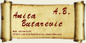 Anita Butarević vizit kartica